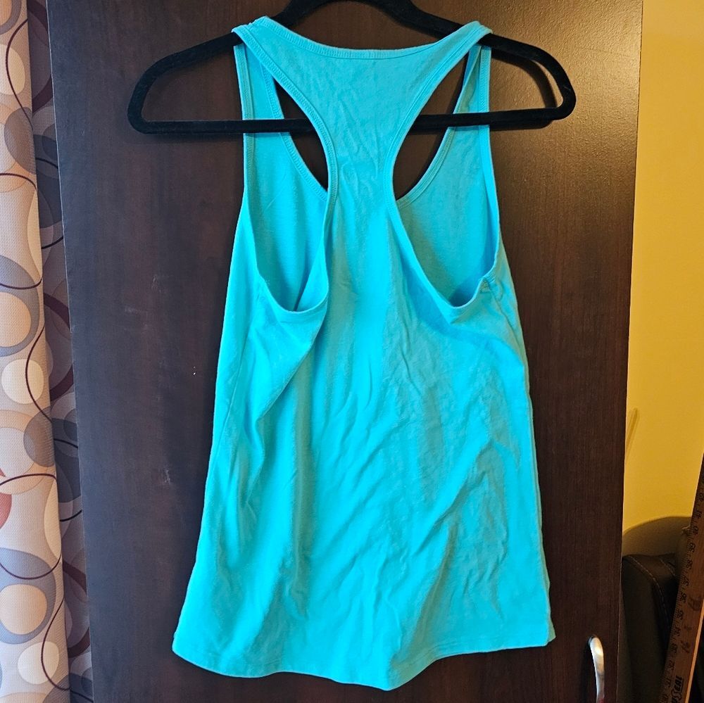 Turquoise Racerback Tank Top - Picture 2 of 3